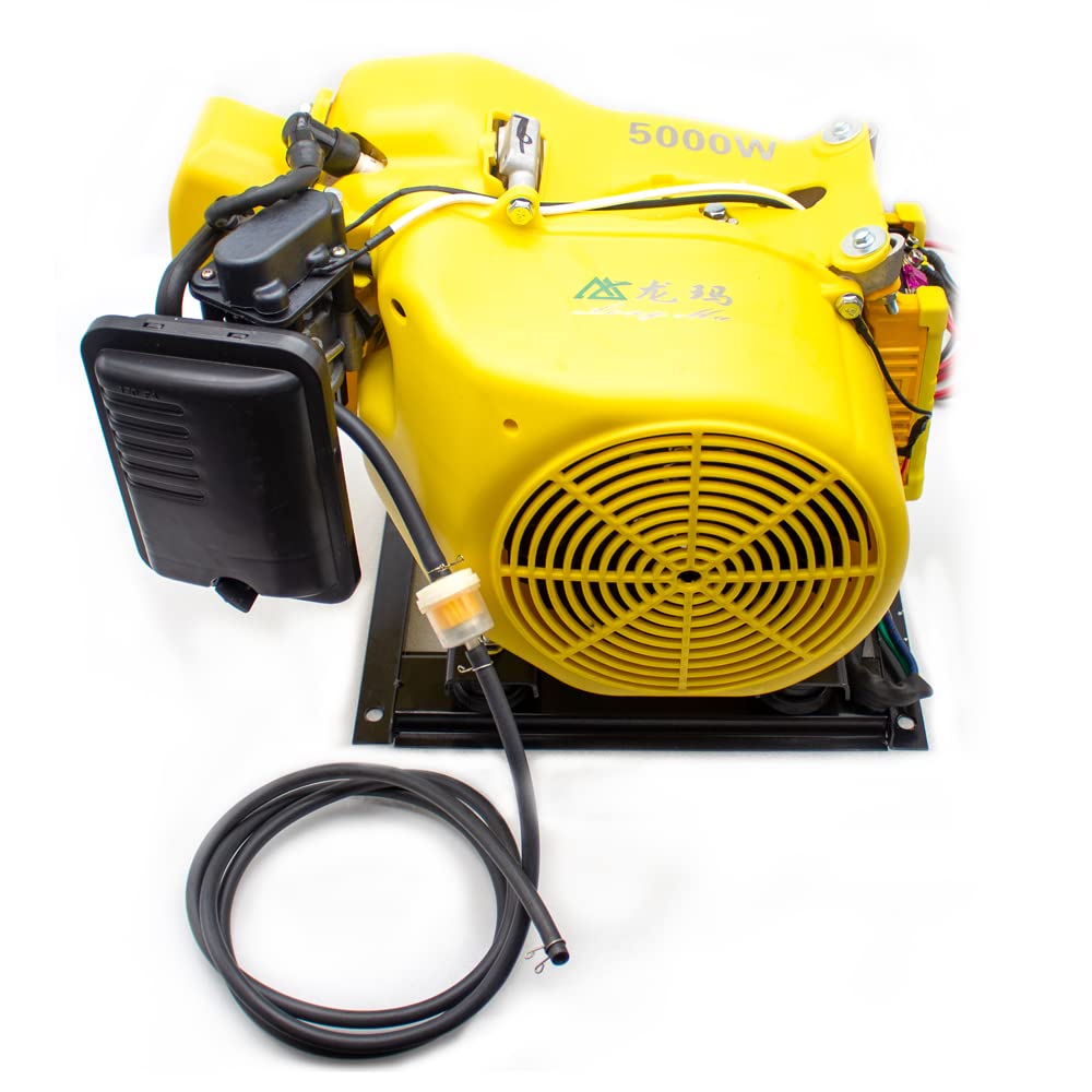 5KW Electric Vehicle Range Extender Generator - 60V Gasoline Powered with Electric Start & Auto Frequency Conversion for E-Trikes (Split Tank Design) - Perfect for Camping, RV Trips & Emergency Power Backup