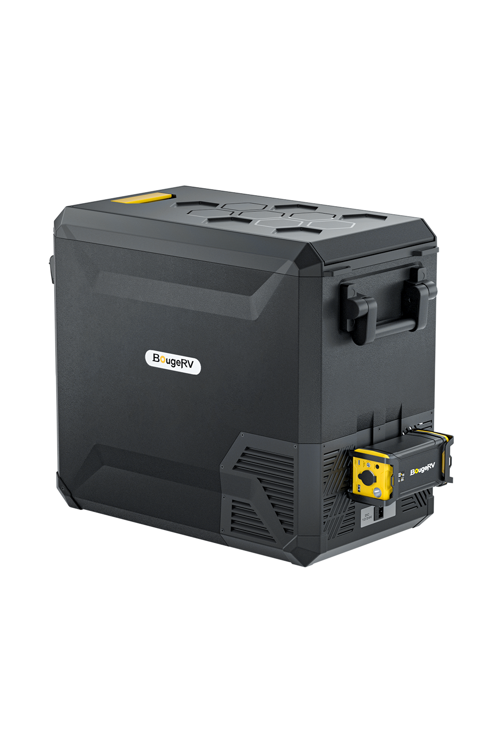 BougeRV ASPEN 50 12V 53QT (50L) Portable Car Refrigerator with 220Wh Backup Battery - Perfect for Camping, Road Trips & Outdoor Adventures