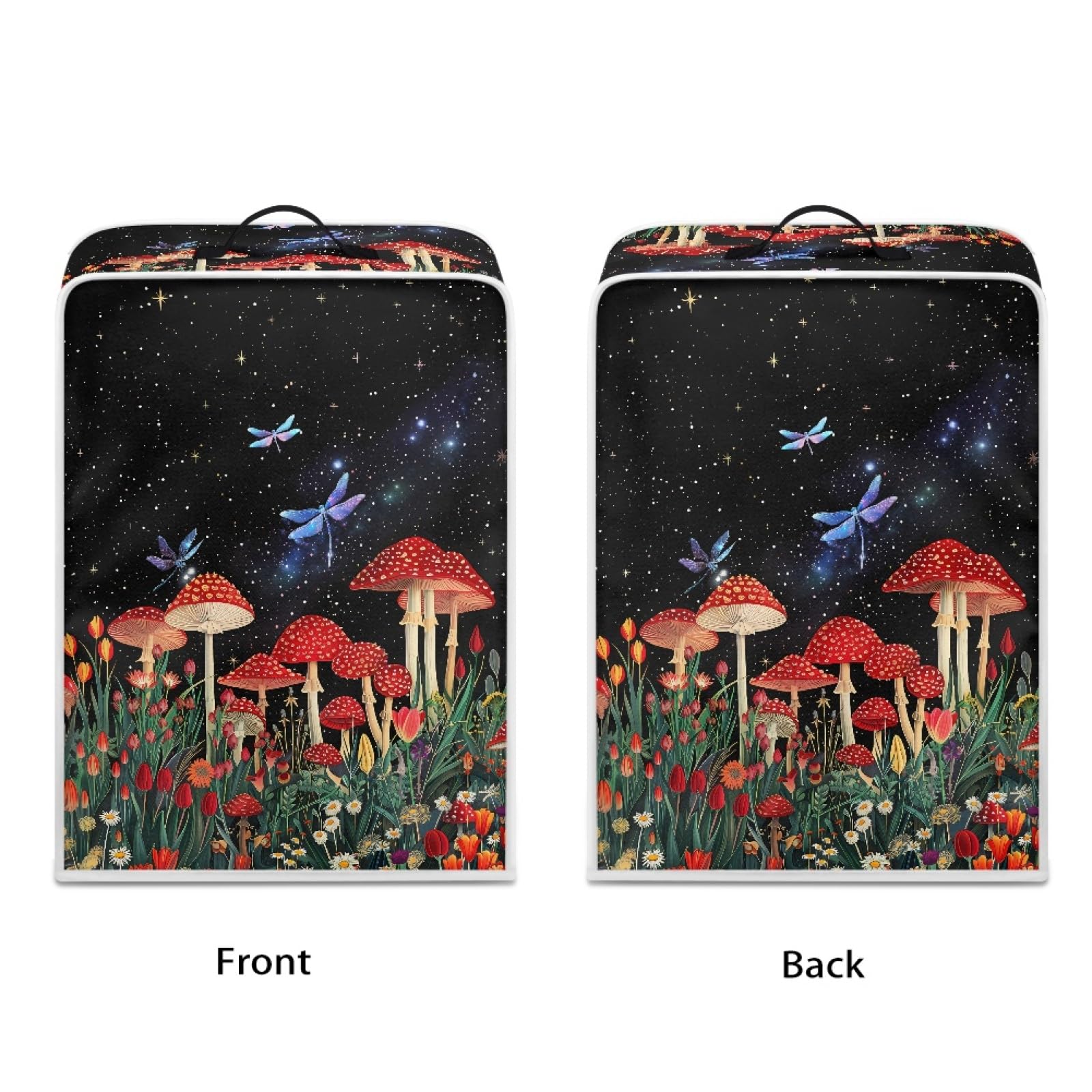 GLENLCWE Red Mushroom Dragonfly Sky Coffee Maker Dust Cover - Universal Fit Waterproof Appliance Protector for Keurig, Nespresso & Drip Machines | Perfect for Home, Kitchen, Office & Garage Use