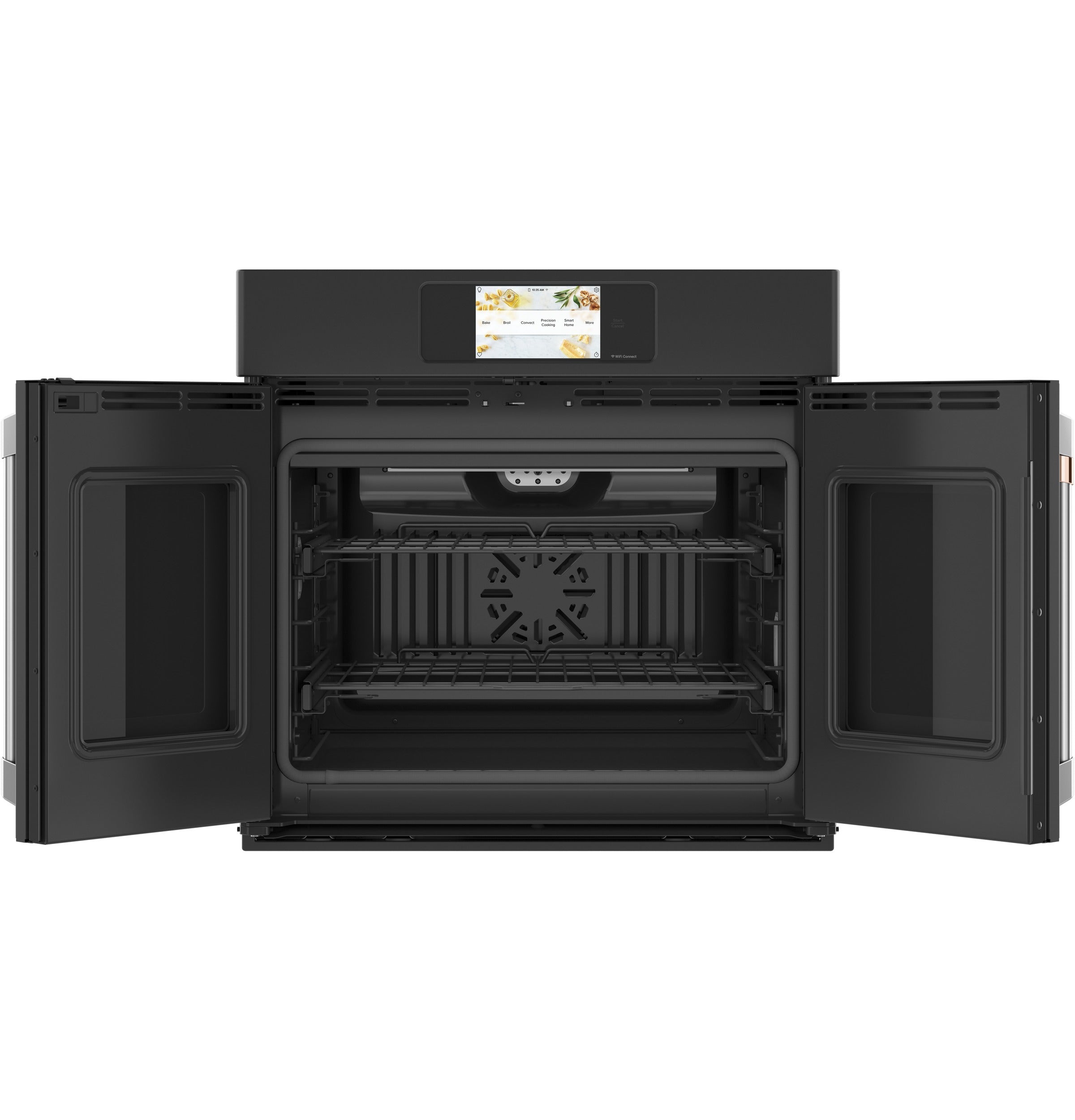 Matte Black 30-Inch Built-In French Door Single Convection Wall Oven - 5.0 Cu.Ft Capacity (Model CTS90FP3ND1) for Modern Kitchens & Gourmet Cooking