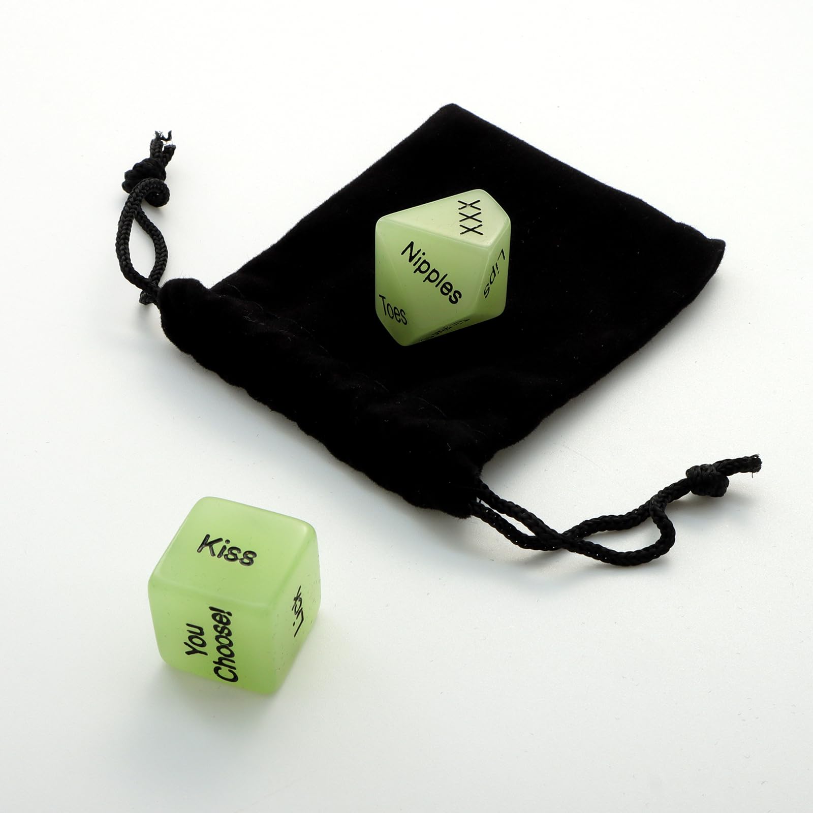 Fun Glow in The Dark Sex Dice Set for Couples - 60 Exciting Ways to Play | Romantic Adult Game for Anniversary, Valentine's Day & Date Nights | Perfect for Spicing Up Your Relationship