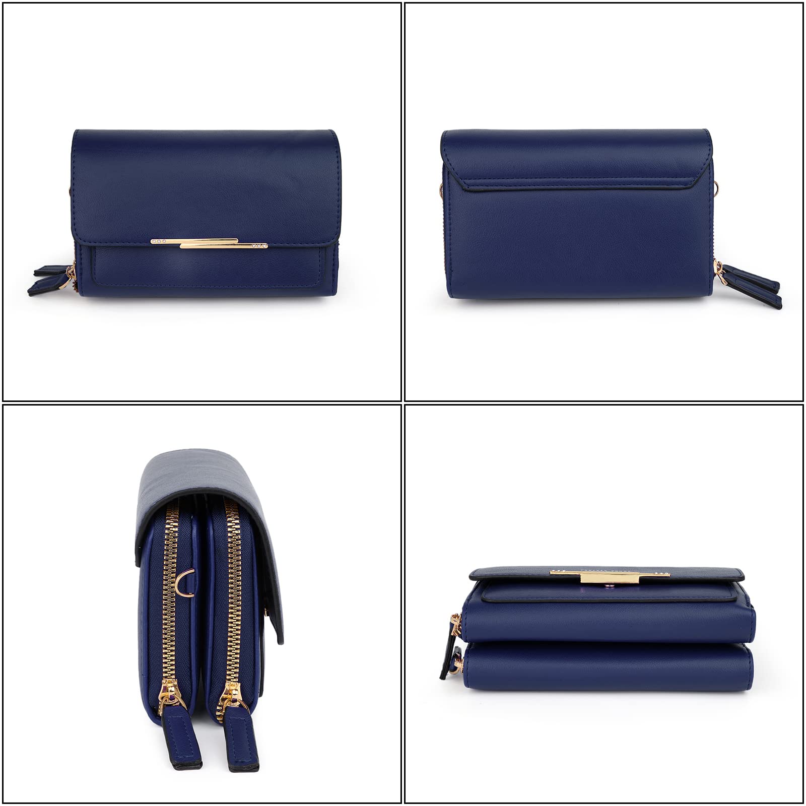 UTO Women's Small Crossbody Shoulder Bag - Phone Wallet & Card Holder for Daily Use