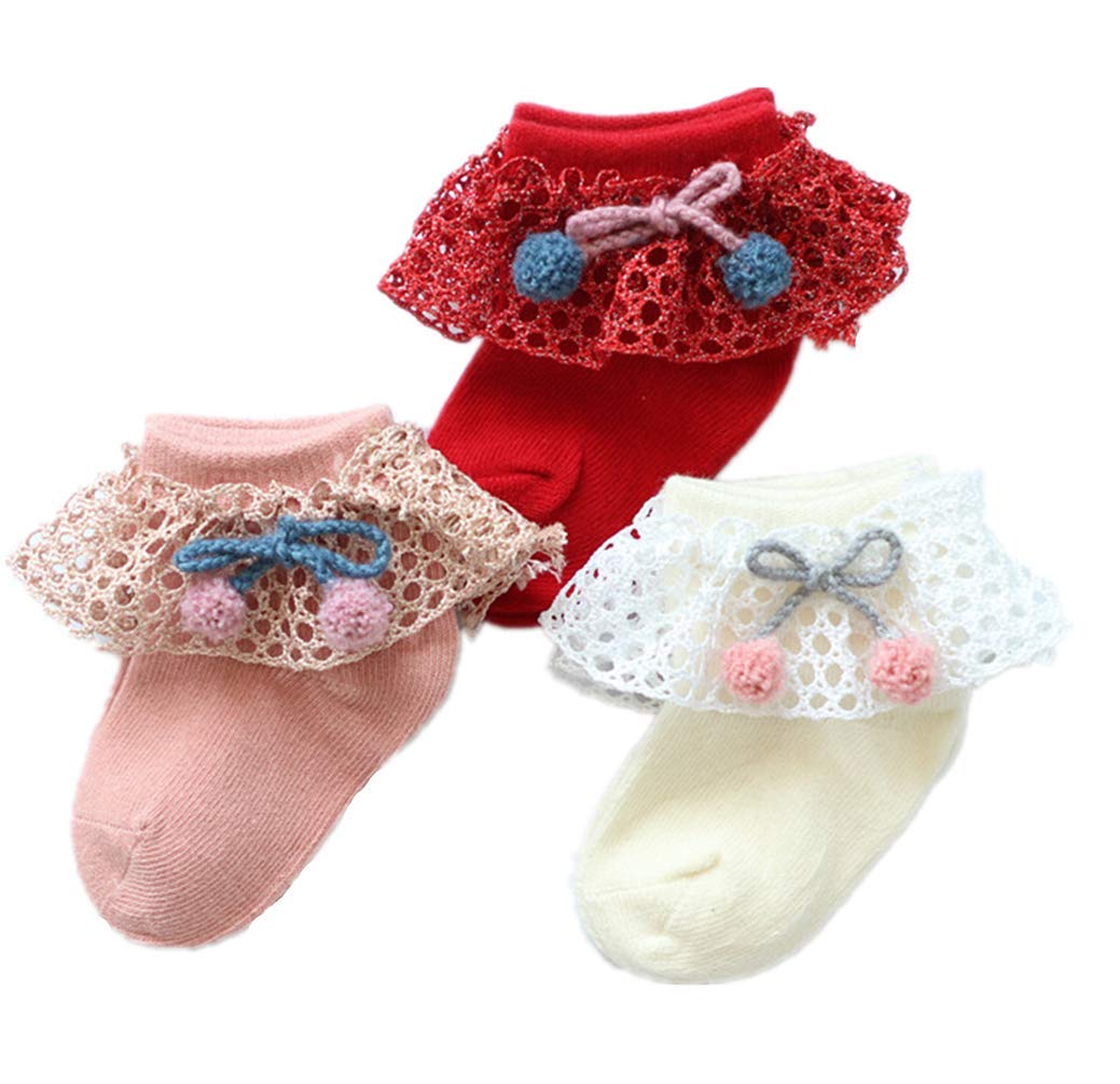 Baby-Girl Socks for Newborns - Soft Lace Socks for Newborn, Infant, Toddler & Little Girls - Perfect for Special Occasions, Photo Shoots & Everyday Wear