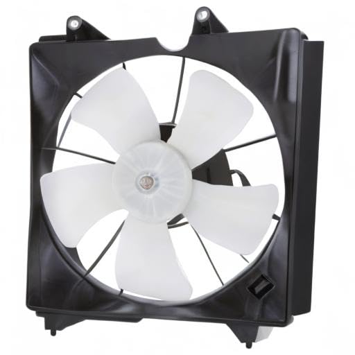 TYC 601190 Cooling Fan Assembly Compatible with 2008-2012 Honda Accord 2.4L 4 Cylinder - Black Replacement Radiator Fan with Motor - Perfect for Engine Overheating Prevention & AC Performance