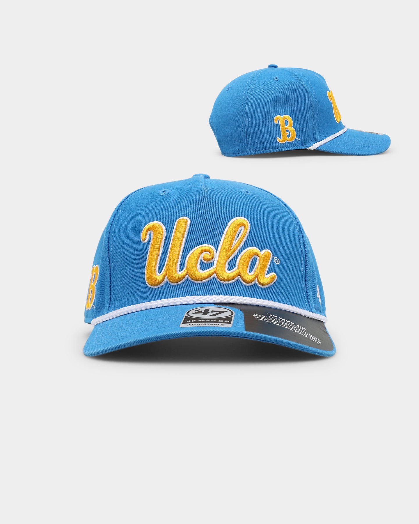 47 UCLA Bruins Overhand Script Strapback Hat - Adjustable Blue Razorback Cap for Men & Women - Perfect for Game Day, Tailgating & College Fan Gear