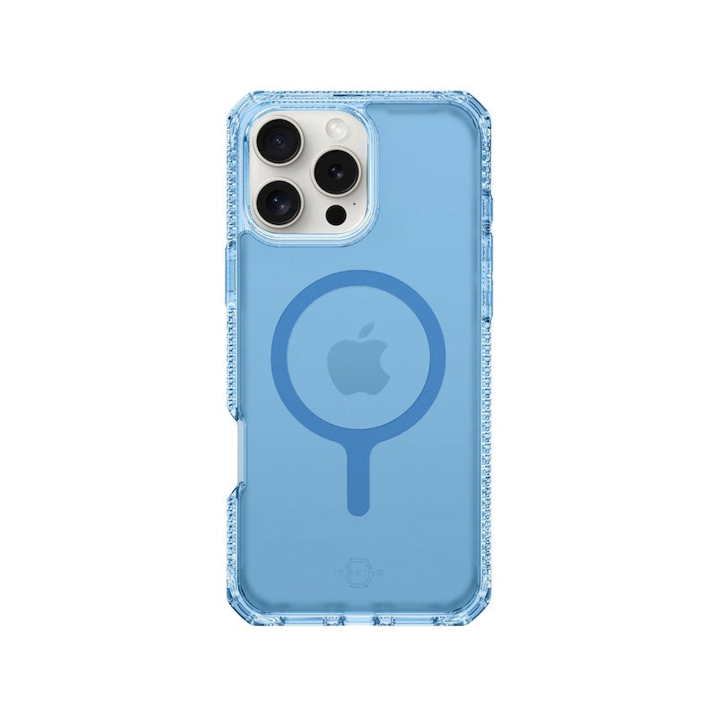 iTSKINS Hybrid Rugged Case for iPhone 16 Pro Max - Shockproof & Scratch Resistant Protective Cover in Blue | Perfect for Outdoor Adventures, Travel & Daily Use