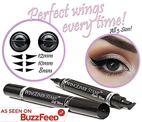 Lovoir Eyeliner Stamp Wingliner - Waterproof, Smudgeproof Liquid Eyeliner Pen for Long-Lasting Vamp Wing Look (Black & Cocao Brown, 6 Pens in Triple Pack) | Perfect for Party, Date Night & Dramatic Eye Makeup