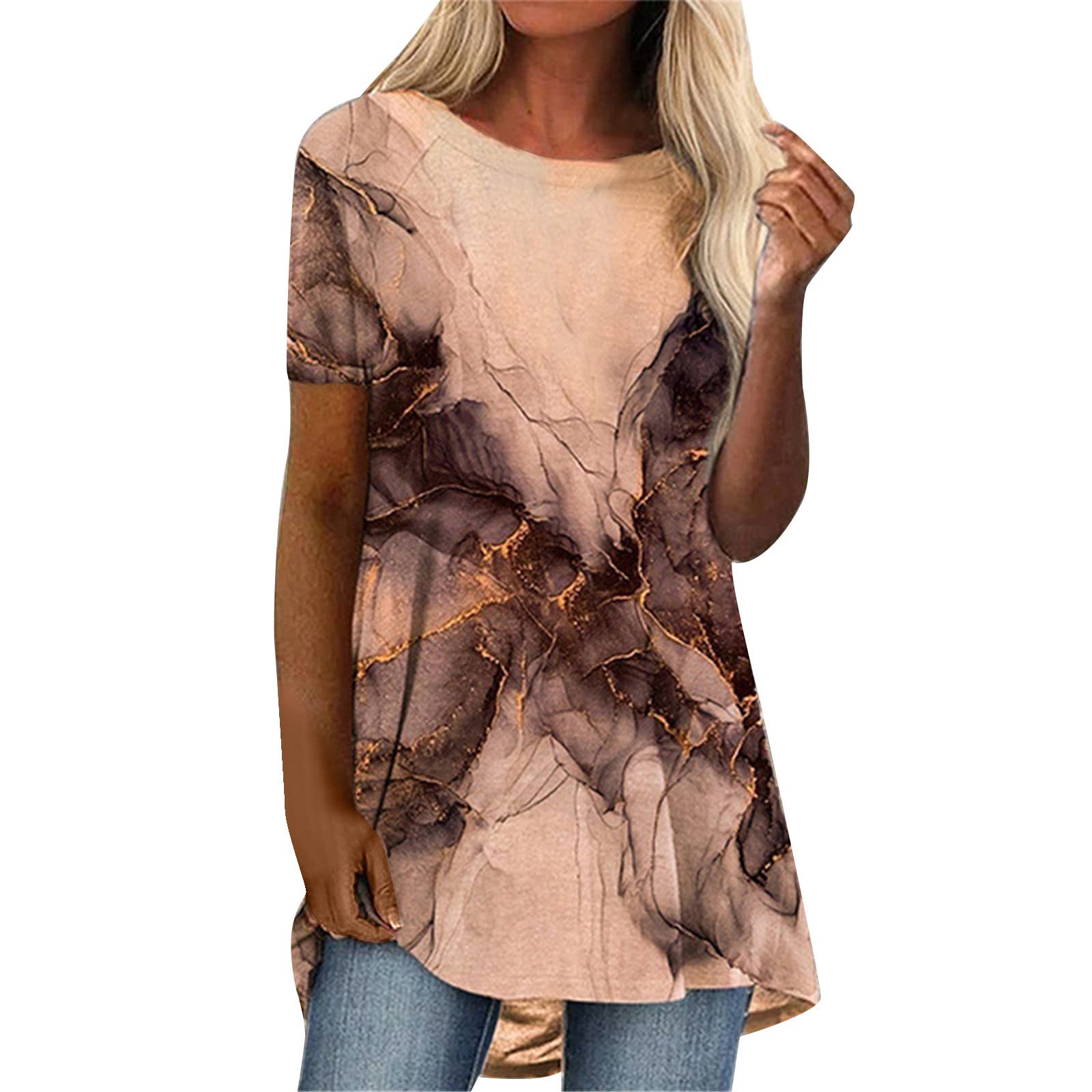 Women's Casual Crewneck Sweatshirts & Long Sleeve Tunic Tops - Comfortable Short Sleeve Shirts for Leggings | Perfect for Yoga, Workout & Everyday Wear
