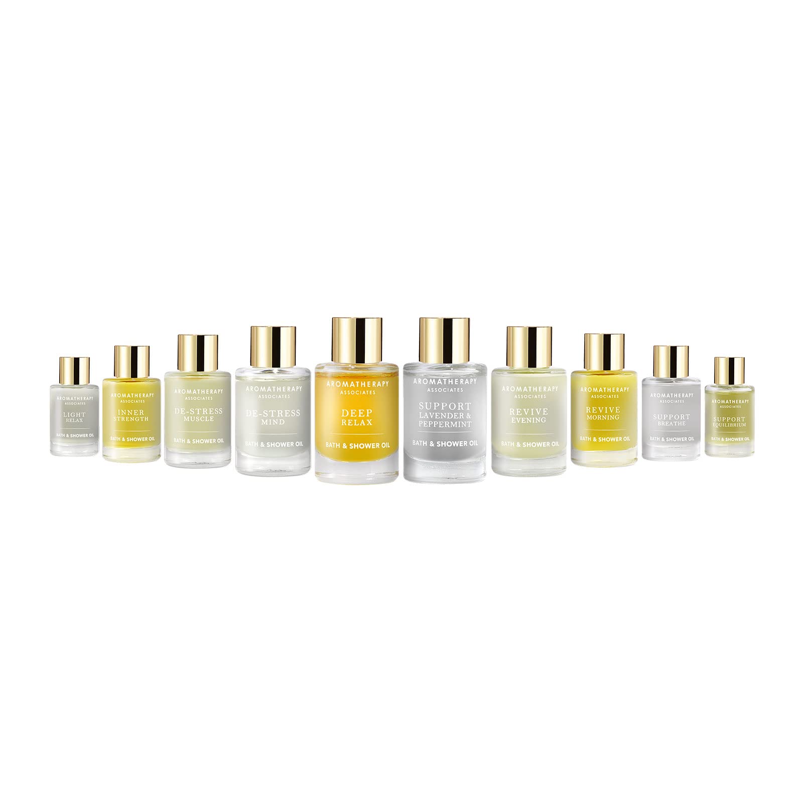 **Aromatherapy Associates Essential Oil Blends for Dry Skin - Hydrating Body Oil for Men & Women, Luxury Shower Oil for Daily Aromatherapy Bath & Body Care, 10 Pack (0.30 fl oz Each) - Perfect for Relaxation, Spa Nights & Gift Giving**