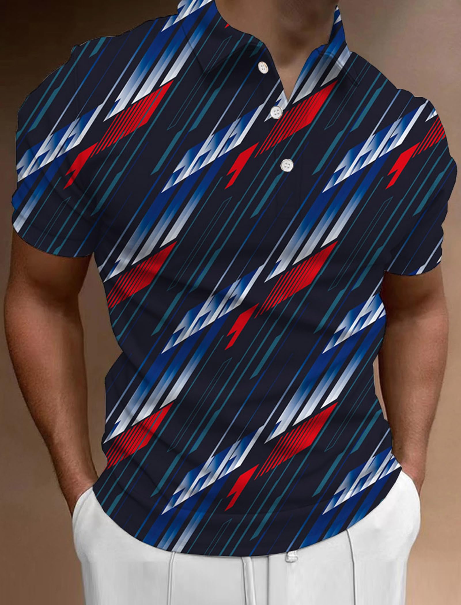 Funny Hawaiian Golf Polo Shirt for Men - Dry Fit & Breathable for Golf & Casual Wear