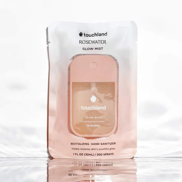 Touchland Rosewater Glow Mist Hand Sanitizer - Revitalizing & Hydrating for Soft Skin | Perfect for Travel, Office & On-the-Go Use