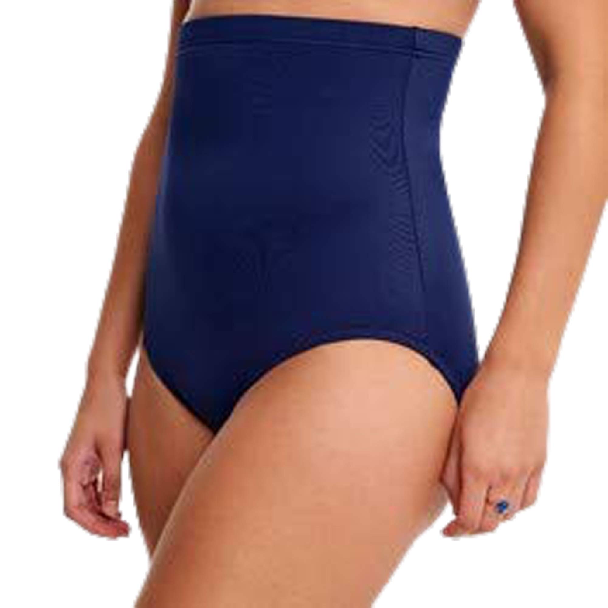 Women's High Waist Bikini Bottom - Slimming Control Swimwear - Navy Blue - Perfect for Beach, Pool & Summer Vacations