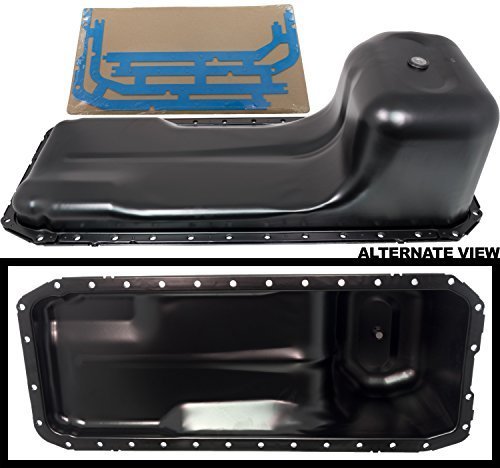 APDTY 140099 Engine Oil Pan with Drain Plug Compatible with 6.7L Turbo Diesel - Perfect for Ford Powerstroke F250 F350 F450 F550 Super Duty Truck Maintenance & Repair