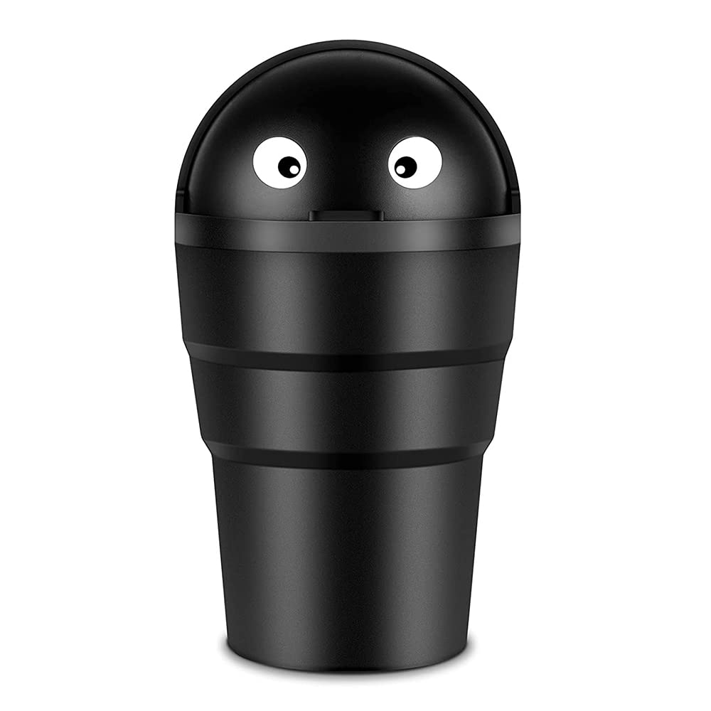 Universal Car Trash Can with Lid - Leakproof Mini Auto Garbage Bin for Car, Office, Home - Cute & Portable Vehicle Cup Holder Accessory - Perfect for Road Trips, Commuting & Daily Use