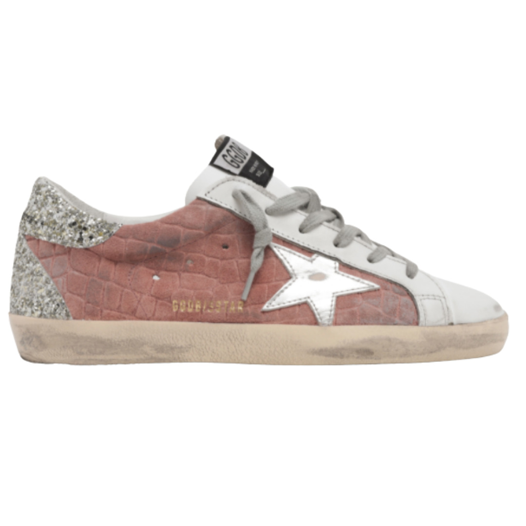 Superstar Cocco Print Sneakers with Glitter Heel - Trendy Women's Fashion Shoes for Casual Wear & Night Out