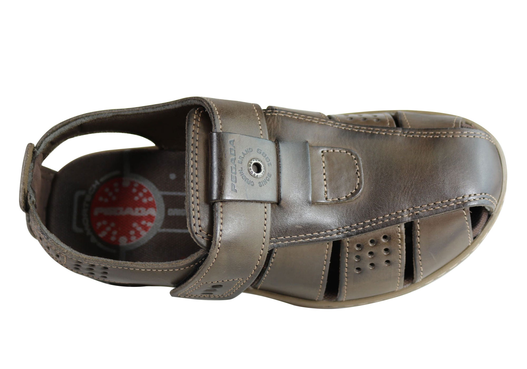 Premium Kent Men's Leather Sandals with Cushioned Comfort - Handcrafted in Brazil - Perfect for Beach, Travel & Summer Outdoor Activities