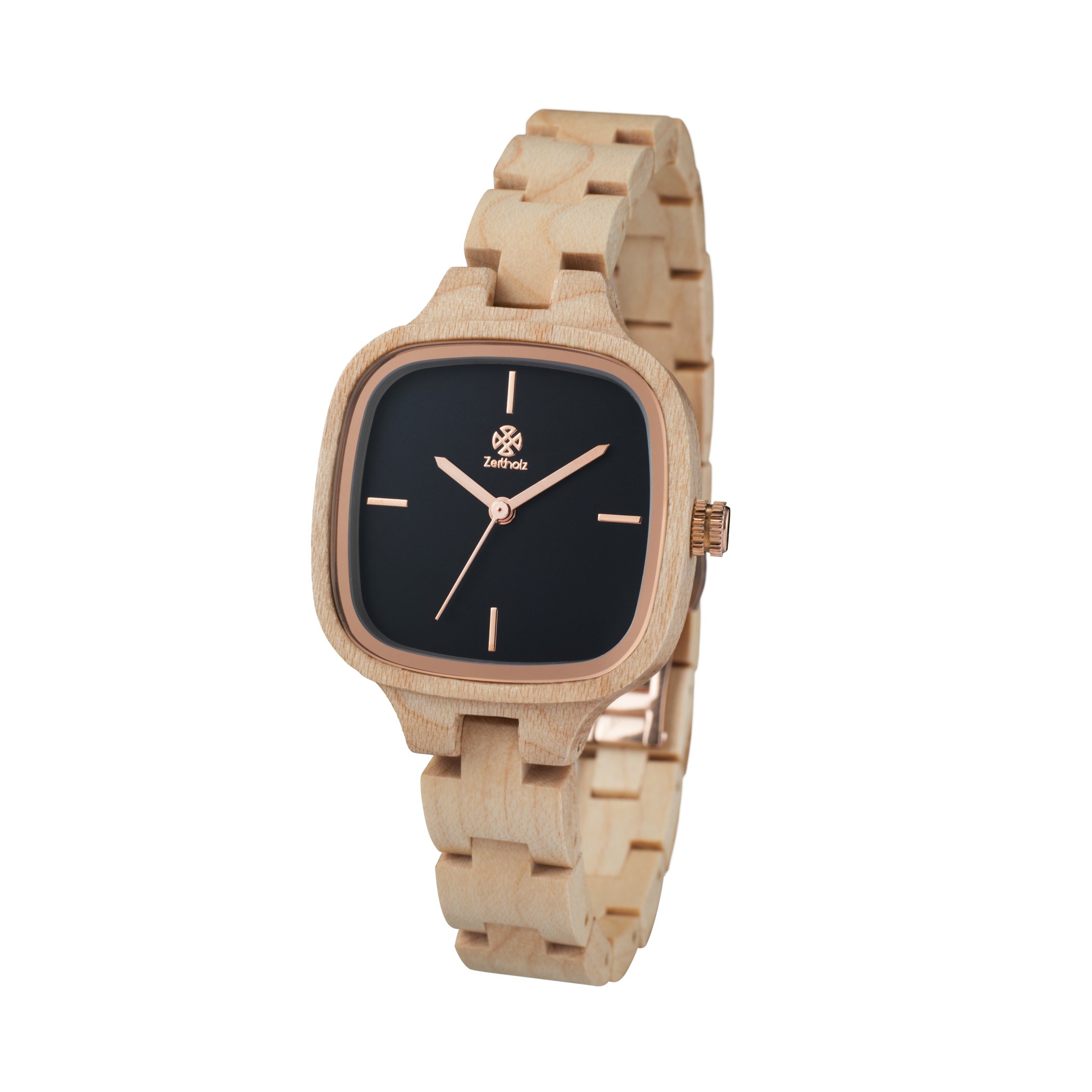 ZEITHOLZ Women's Wooden Watch - 100% Natural Wood Analog Watch with Japanese Quartz Movement, 36mm Rosswein Collection - Perfect Gift for Women, Ideal for Casual Wear, Office & Outdoor Activities