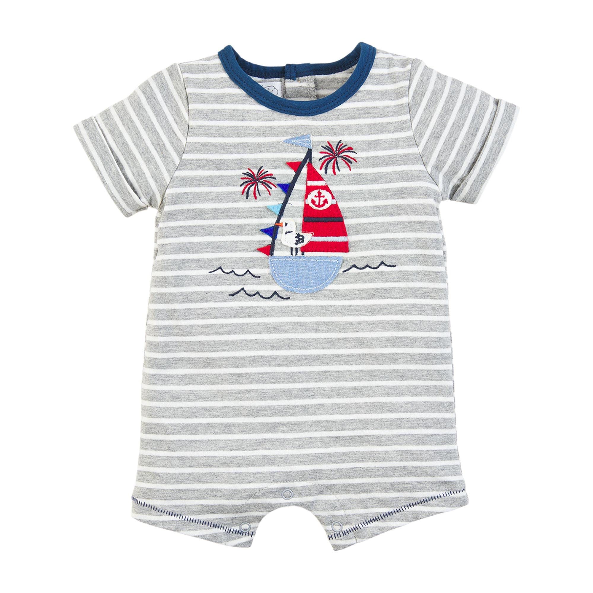 Mud Pie Baby Boys' Shortall Romper - Cute & Comfortable Outfit for Toddlers | Perfect for Playdates, Parties & Everyday Wear