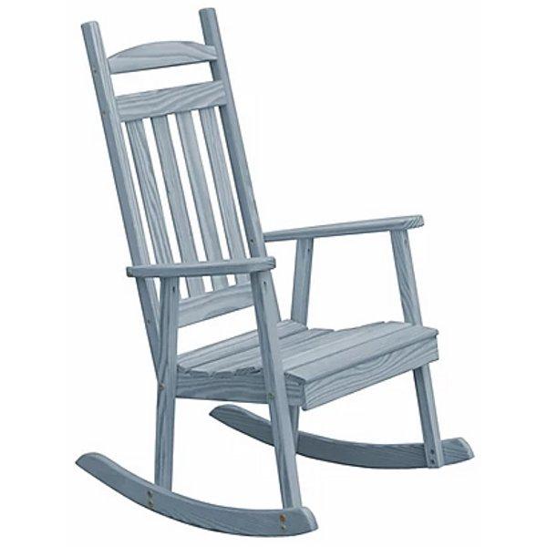 Yellow Pine Classic Porch Rocker - Handcrafted Wooden Rocking Chair for Outdoor Patio, Garden & Front Porch Relaxation | Perfect for Reading, Sunbathing & Enjoying Nature