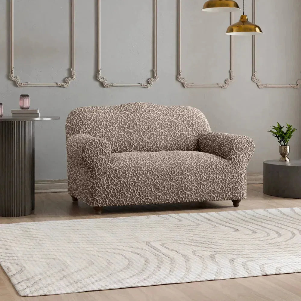 2 Seater Loveseat Slipcover - Jacquard 3D Collection for Sofa Protection | Perfect for Living Room, Bedroom & Home Decor