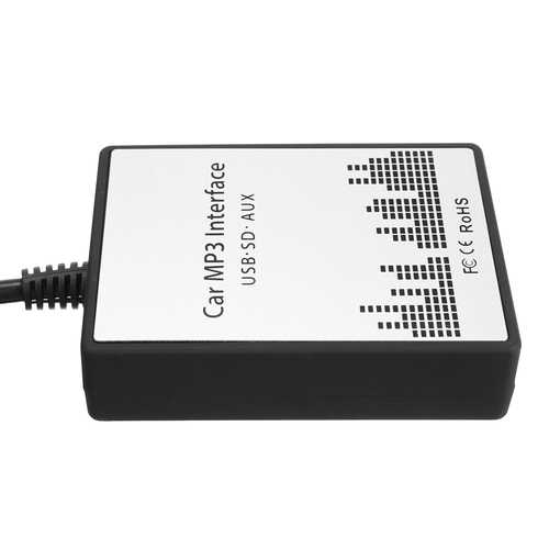 Universal Car Digital Music MP3 CD Changer Adapter with USB/SD Port - Compatible with iPhone X/8/8 Plus, Samsung S8, Xiaomi Mi5/Mi6 - Perfect for Road Trips & Commuting