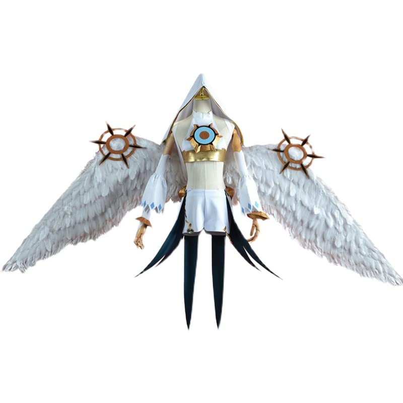 Genshin Impact Venti Cosplay Costume - Barbatos God Dress with Wings, Anime Halloween Cosplay Outfit for Conventions & Themed Parties