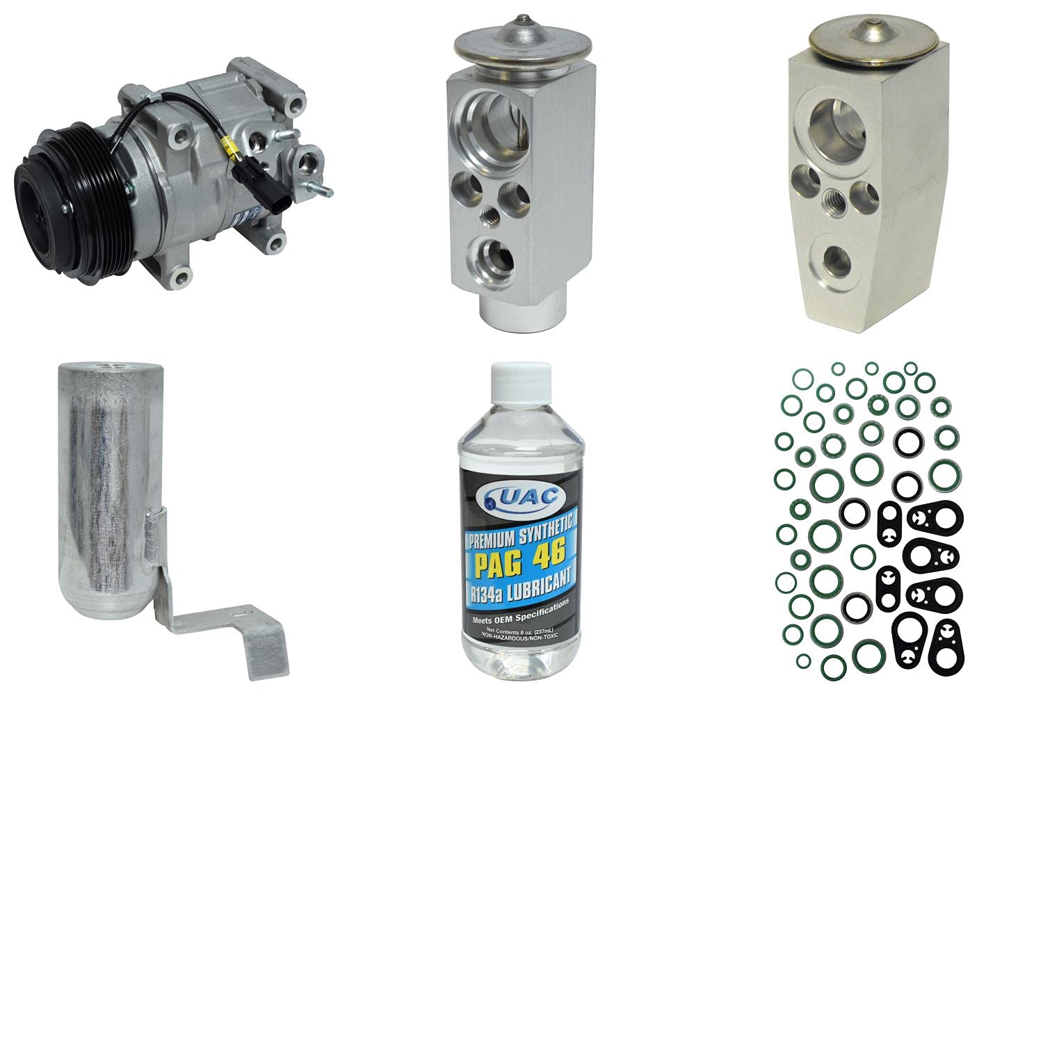 HVAC A/C Compressor Replacement Kit - Compatible with Multiple Car Models - High Performance Auto AC Repair Kit for Home Mechanics & Professionals - Perfect for Summer Car Maintenance & AC System Repair