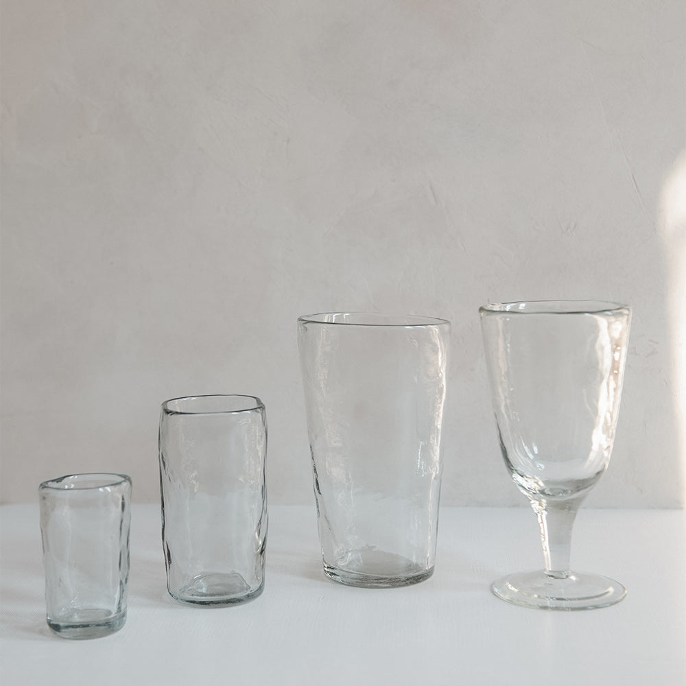 Artisan Glass Set - Handcrafted Elegant Drinking Glasses for Wine, Cocktails & Juice - Perfect for Dinner Parties, Weddings & Home Decor