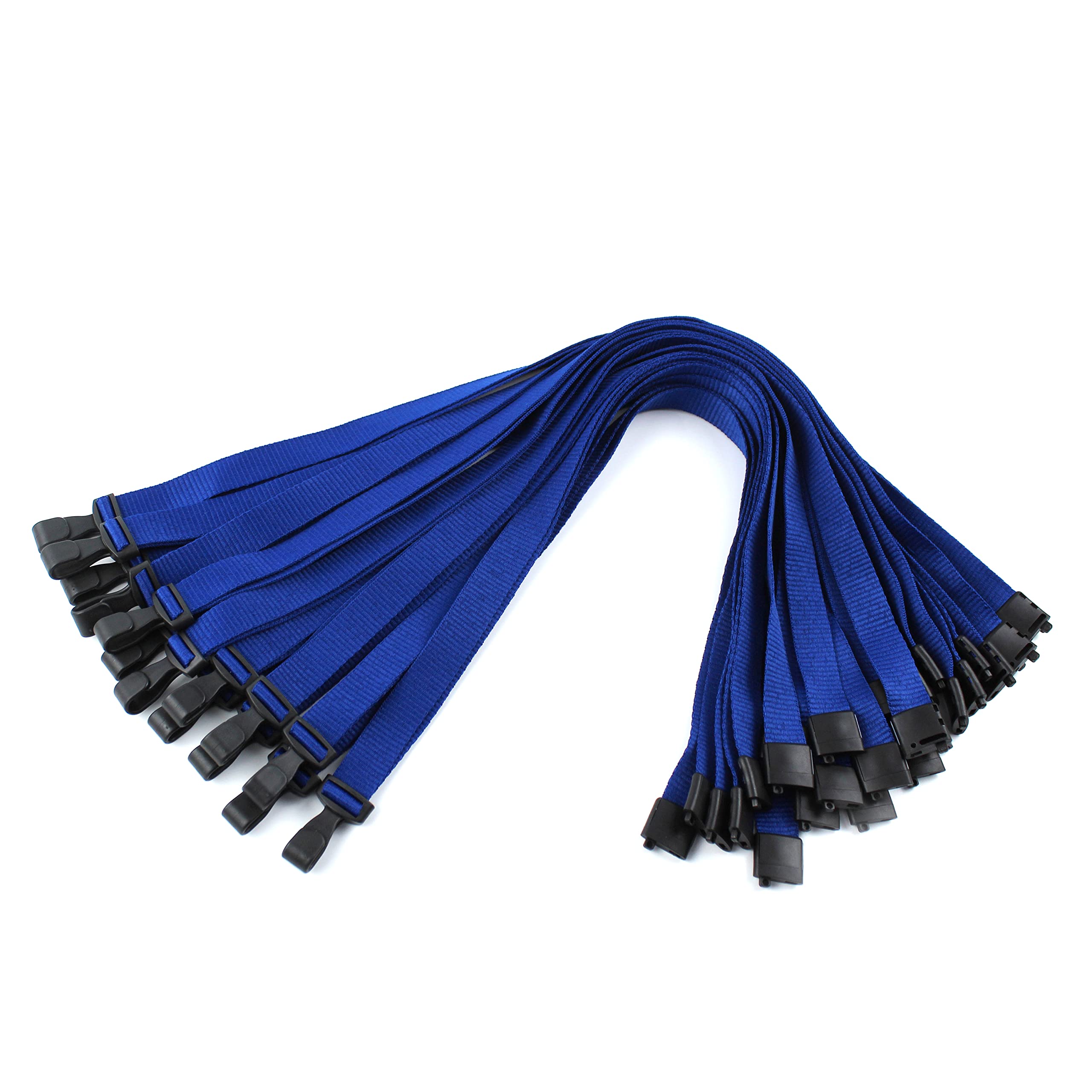 Bulk Breakaway Lanyards for ID Badges - No-Twist Plastic Hook for School & Hospital Use