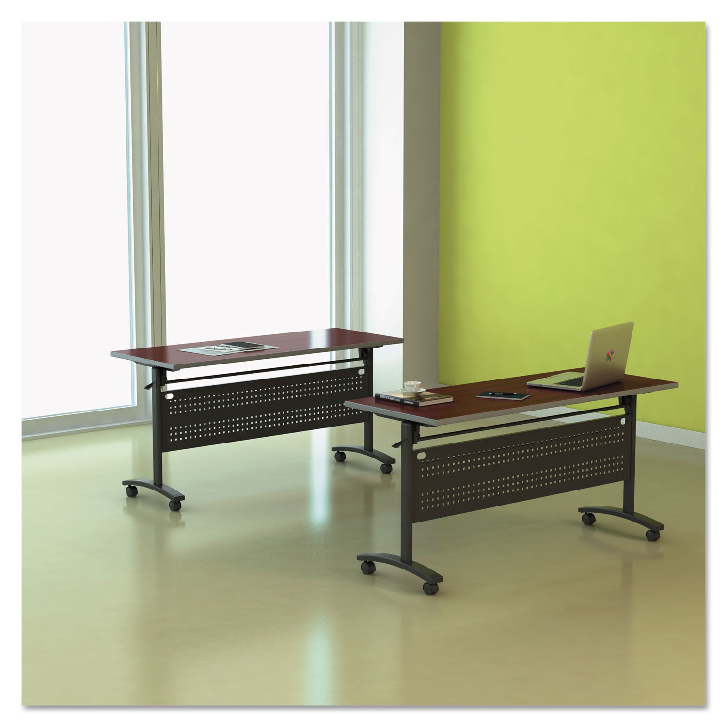 Alera Eikon Series Stacking Mesh Guest Chair - Black Seat, Back & Base - 20.86