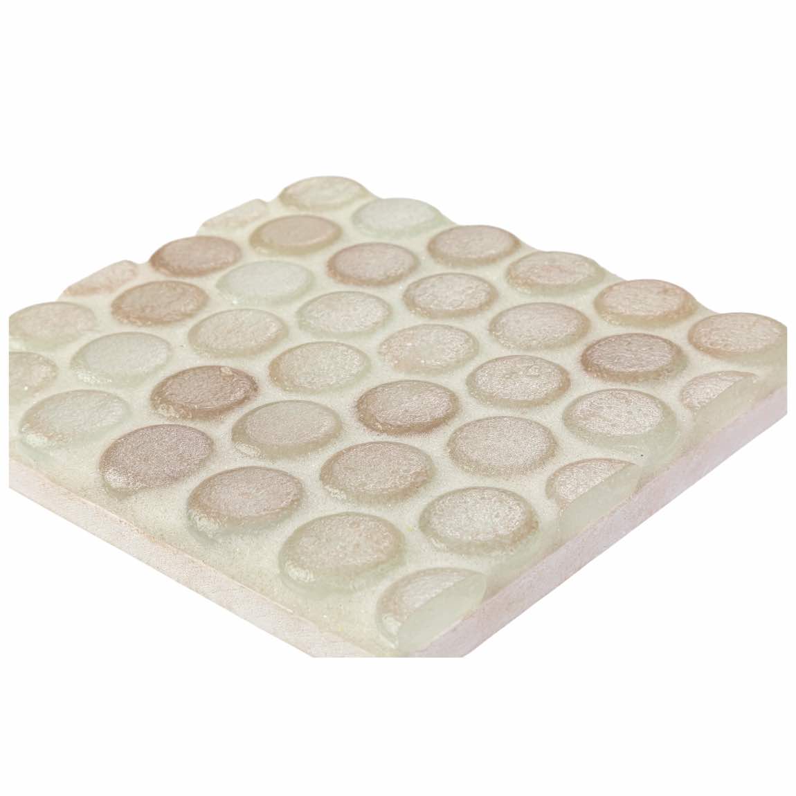 Eco-Friendly Recycled Glass Penny Tile - Sustainable Mosaic Backsplash for Kitchen & Bathroom | Perfect for DIY Home Renovation Projects
