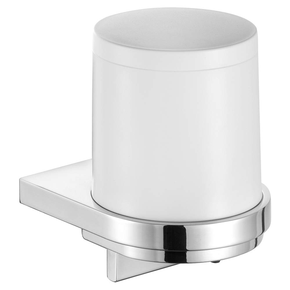 12752010100 Liquid Soap Dispenser - Chrome/White Wall Mounted Pump for Bathroom, Kitchen & Salon - Hands-Free Automatic Lotion Dispenser for Sanitary & Convenient Use