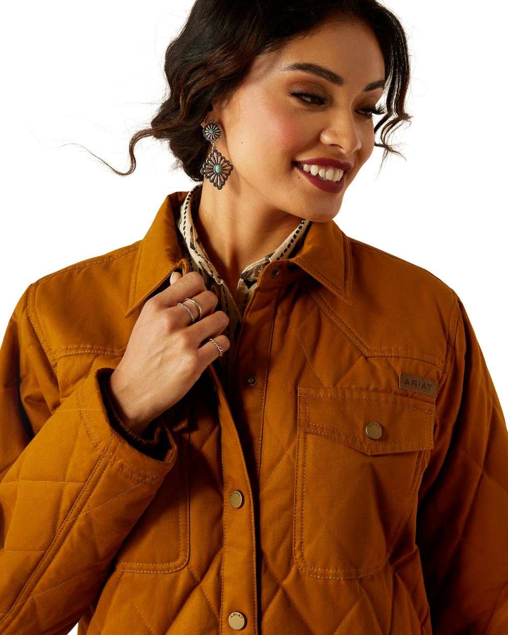 Ariat Women's Grizzly Quilted Barn Jacket - Warm Winter Coat for Horse Riding, Farm Work & Outdoor Activities