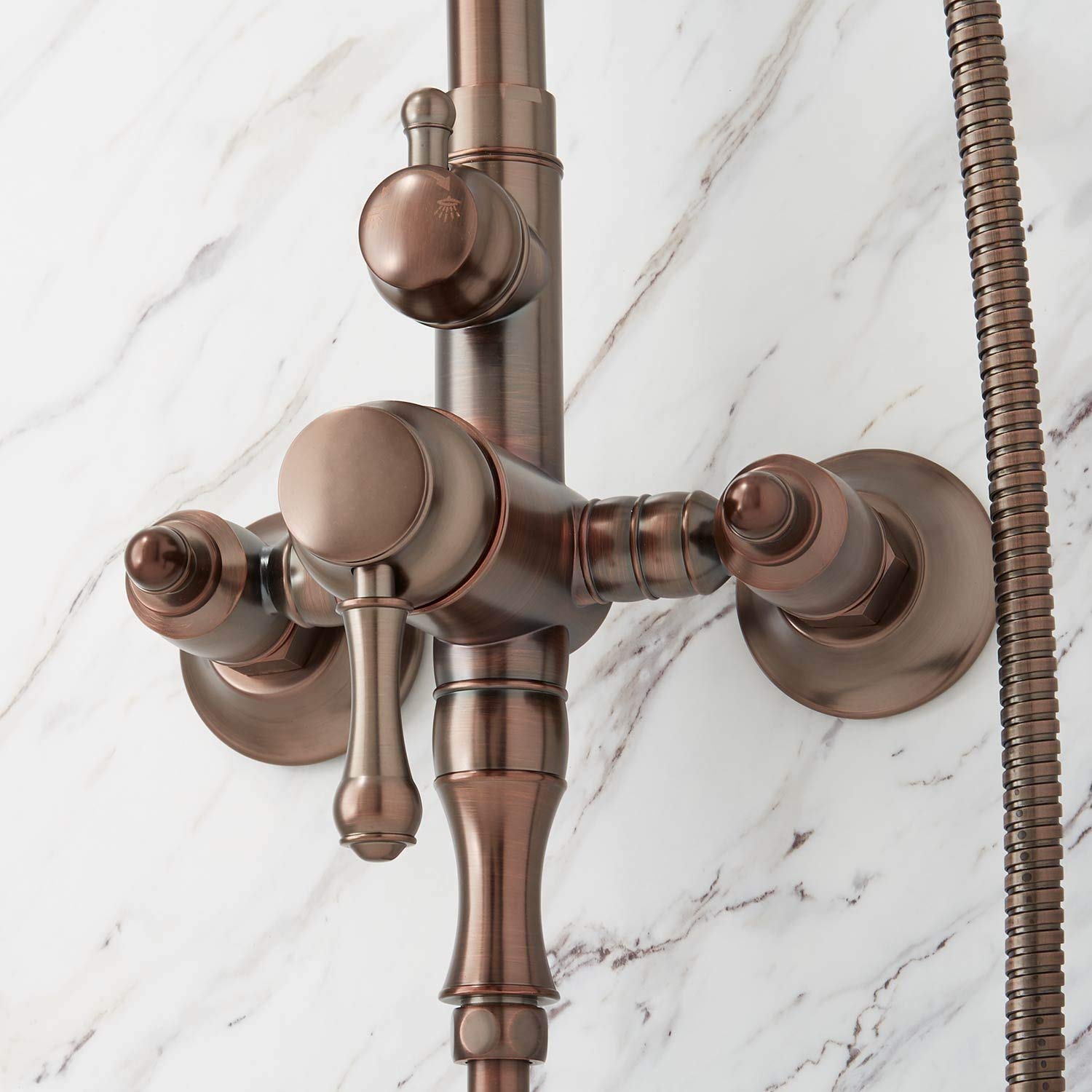 Signature Hardware 424430 Alliston Pressure Balanced Shower System with Adjustable Shower Head & Hand Shower - Chrome Finish - Rough-In Valve Included - Perfect for Bathroom Renovation & Spa-Like Shower Experience