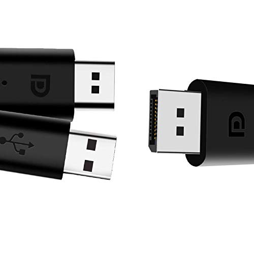 Pimax 4.5m DisplayPort USB Cable for Vision 5K Super & 8K X VR Headsets | High-Speed 4K@60Hz VR Link Cable | Compatible with USB-Powered VR Models | Perfect for VR Gaming, Simulation & Professional Applications