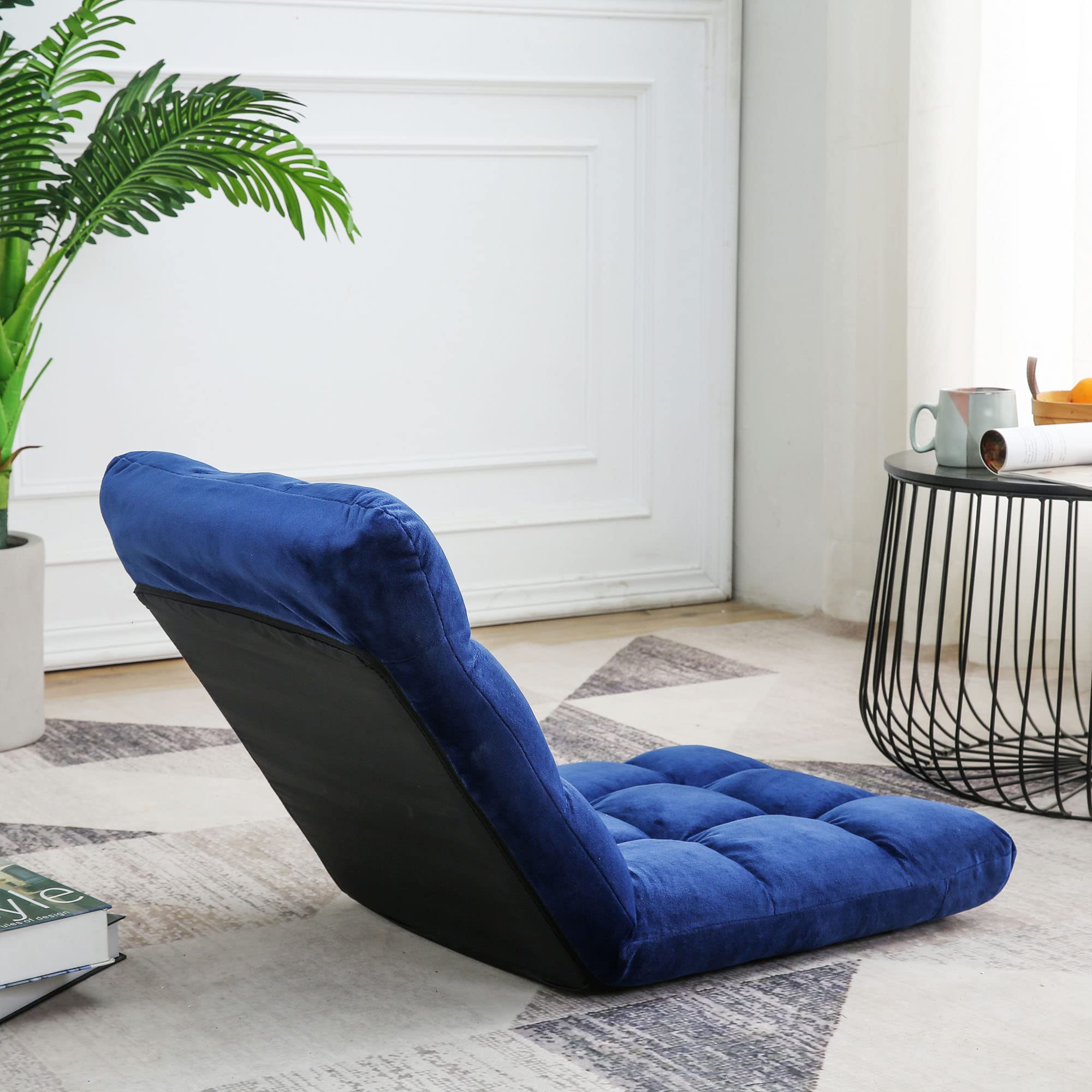 42-Position Adjustable Backrest Floor Sofa Chair - Upholstered Lounge Chair for Meditation, Reading & Gaming - Foldable Lazy Chair for Living Room, Bedroom & Home Theater - Comfortable Floor Seating Solution for Relaxation & Entertainment