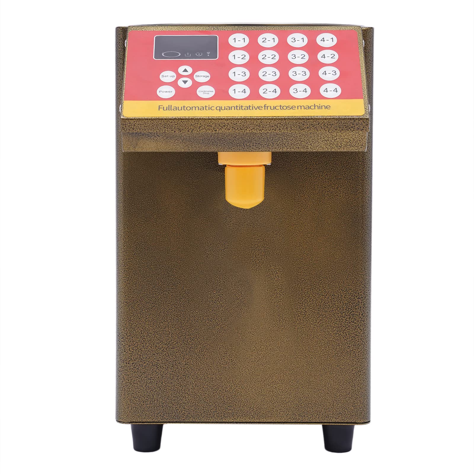 Automatic Sugar Syrup Dispenser 2 Gallon - Fructose Dispenser for Bubble Tea, Milk Tea & Soft Drinks - 110V Commercial Drink Equipment for Cafes, Shops & Restaurants