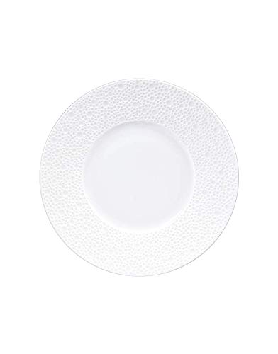 Bernardaud Ecume White Set of 4 Bread and Butter Plates - Elegant French Porcelain Dinnerware for Breakfast, Tea, and Formal Dining #0733-20251