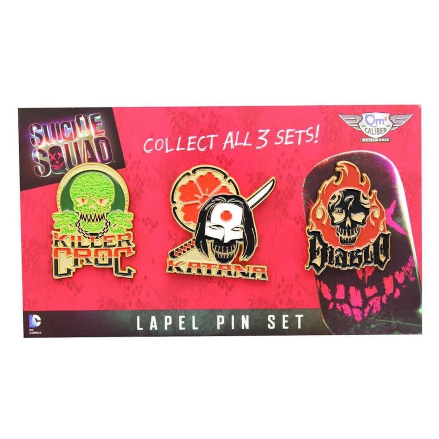 Suicide Squad Harley Quinn & Joker Lapel Pin Set - Official DC Comics Collectible Badges for Cosplay, Gifts & Fan Merchandise - Perfect for Jackets, Bags & Costume Accessories