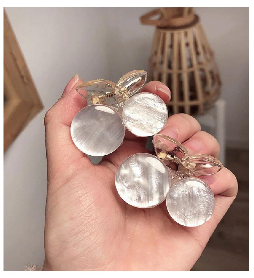 Girlish Hair Clips for Girls & Women - 2 Pack Pearl Claw Hairpins, Unicorn Hair Accessories, Metal Barrettes for Baby & Kids - Perfect for School, Parties & Everyday Styling