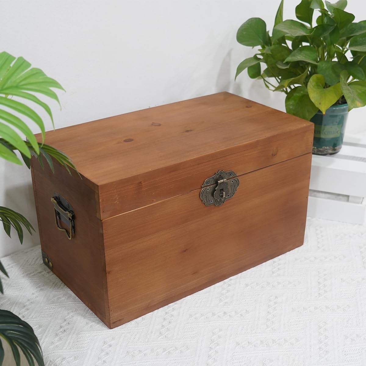 Solid Wood Storage Box for Jewelry & Crafts with Lid - Home Decor Organizer