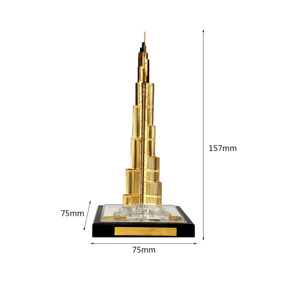 Burj Khalifa Crystal Sculpture - Premium Architectural Model for Home & Office Decor (75×75×157mm) | Perfect Gift for Travel Lovers, Living Room, Bedroom, Bar Display
