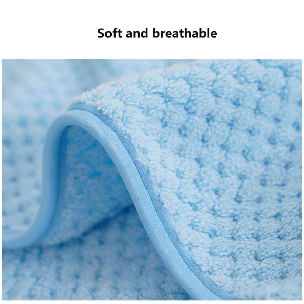 Premium Microfiber Hand & Face Towels - Ultra Soft, Absorbent, Quick Dry 300 GSM - Compact Towels for Gym, Travel, Home & Baby Care (Blue) - Ideal for Sports, Camping, Spa & Daily Use