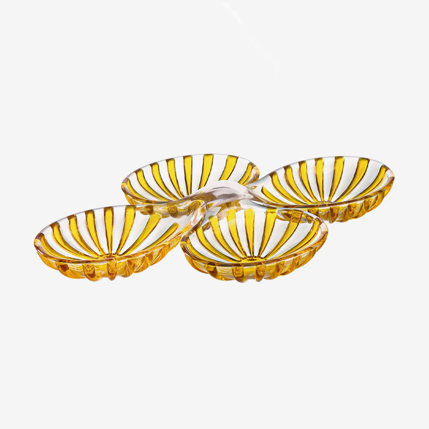 Guzzini Dolcevita 2-Piece Hors d'Oeuvres Appetizer Plates Set - Elegant Serving Dishes for Cocktail Parties, Weddings & Entertaining