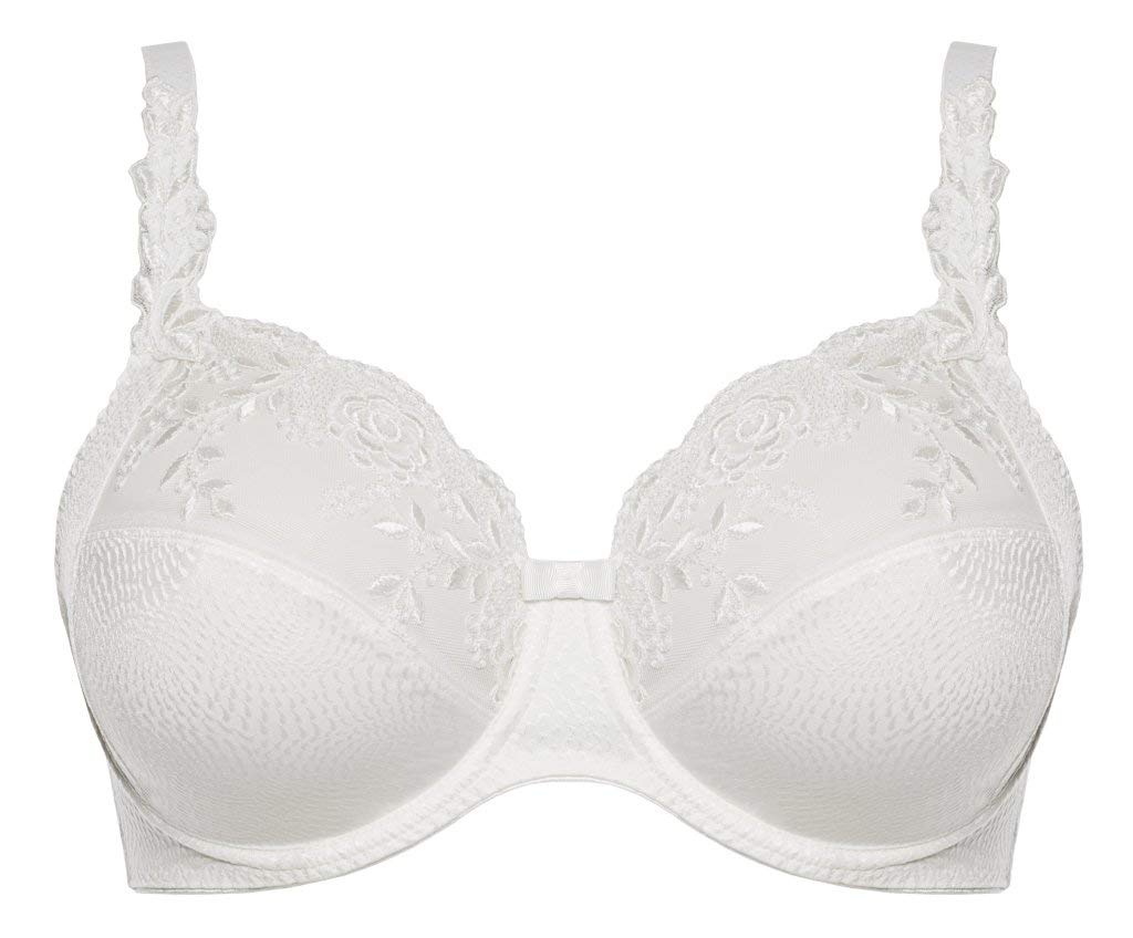 Ulla Women's Underwired Bra 3623 - Comfortable Full Coverage Lace Bra in Ecru, Size 38G - Perfect for Everyday Wear, Work & Special Occasions