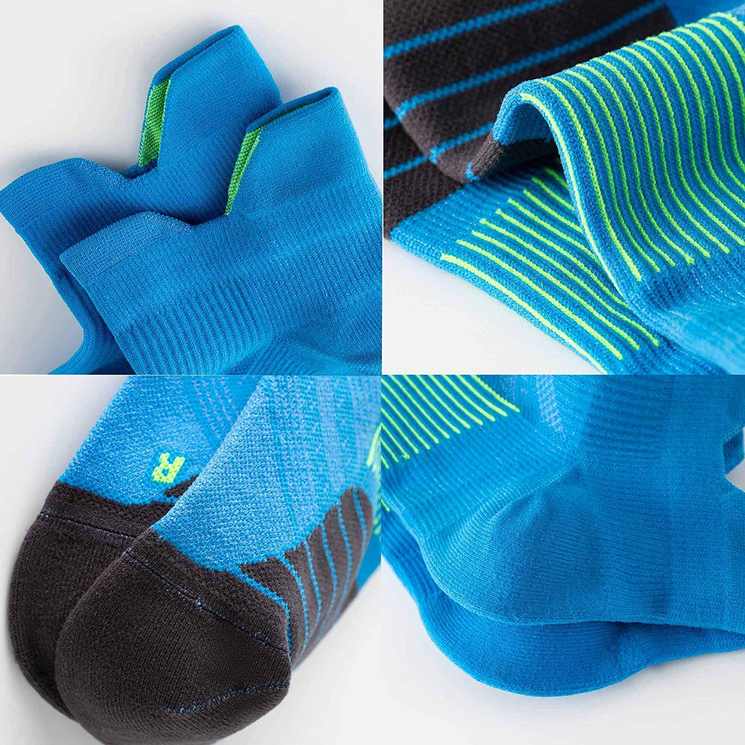LifeWheel Compression Running Socks - Low Cut Breathable Athletic Socks for Men & Women - Cushioned Sports Tab Socks for Running, Hiking & Workout - Enhanced Performance & Comfort