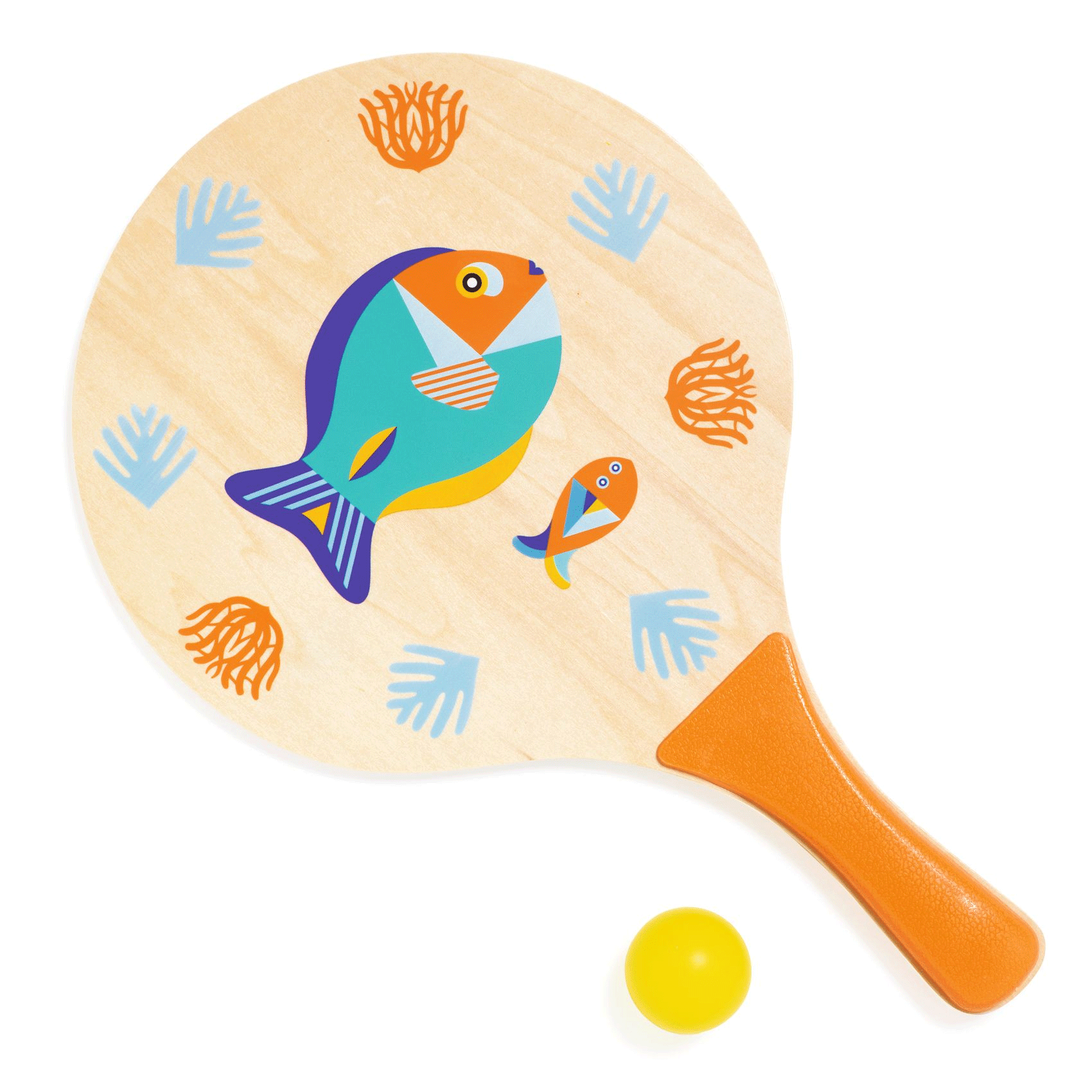 Premium Djeco Sea Beach Tennis Set - Outdoor Sports Equipment for Kids & Adults - Perfect for Beach, Backyard, and Park Play
