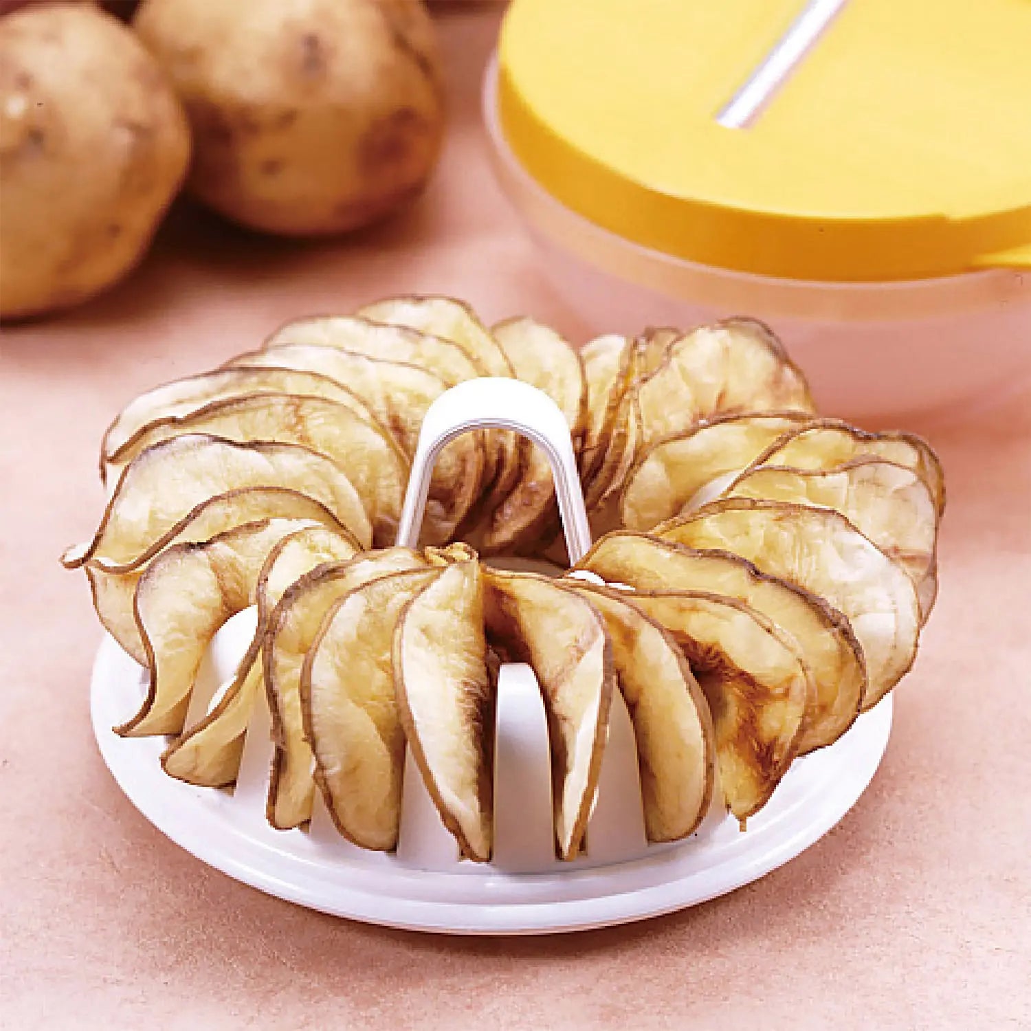 Premium Akebono Polymethylpentene Potato Chip Maker - BPA-Free Chip Slicer for Healthy Snacks | Perfect for Home Kitchen, Parties & Camping