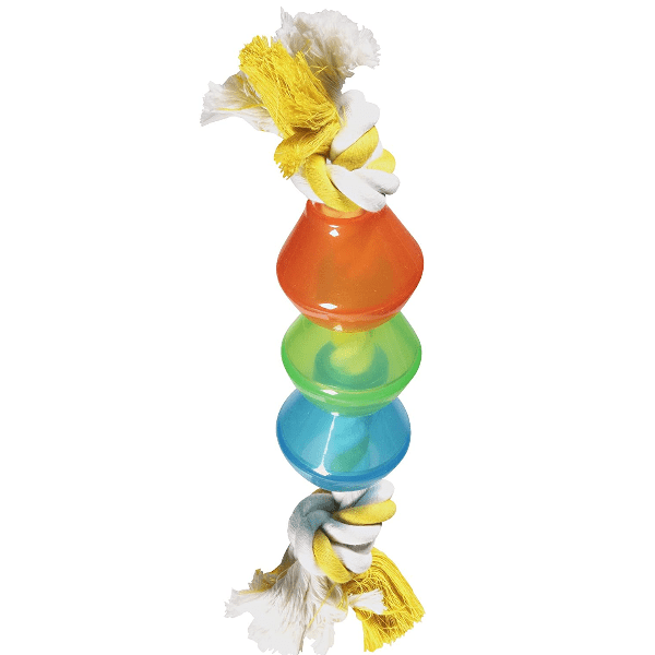 JW Treat Pods Rope Dog Toy - Interactive Chew Toy for Medium & Large Dogs - Durable Dental Rope with Hidden Treat Pockets - Perfect for Fetch, Tug-of-War & Training Sessions