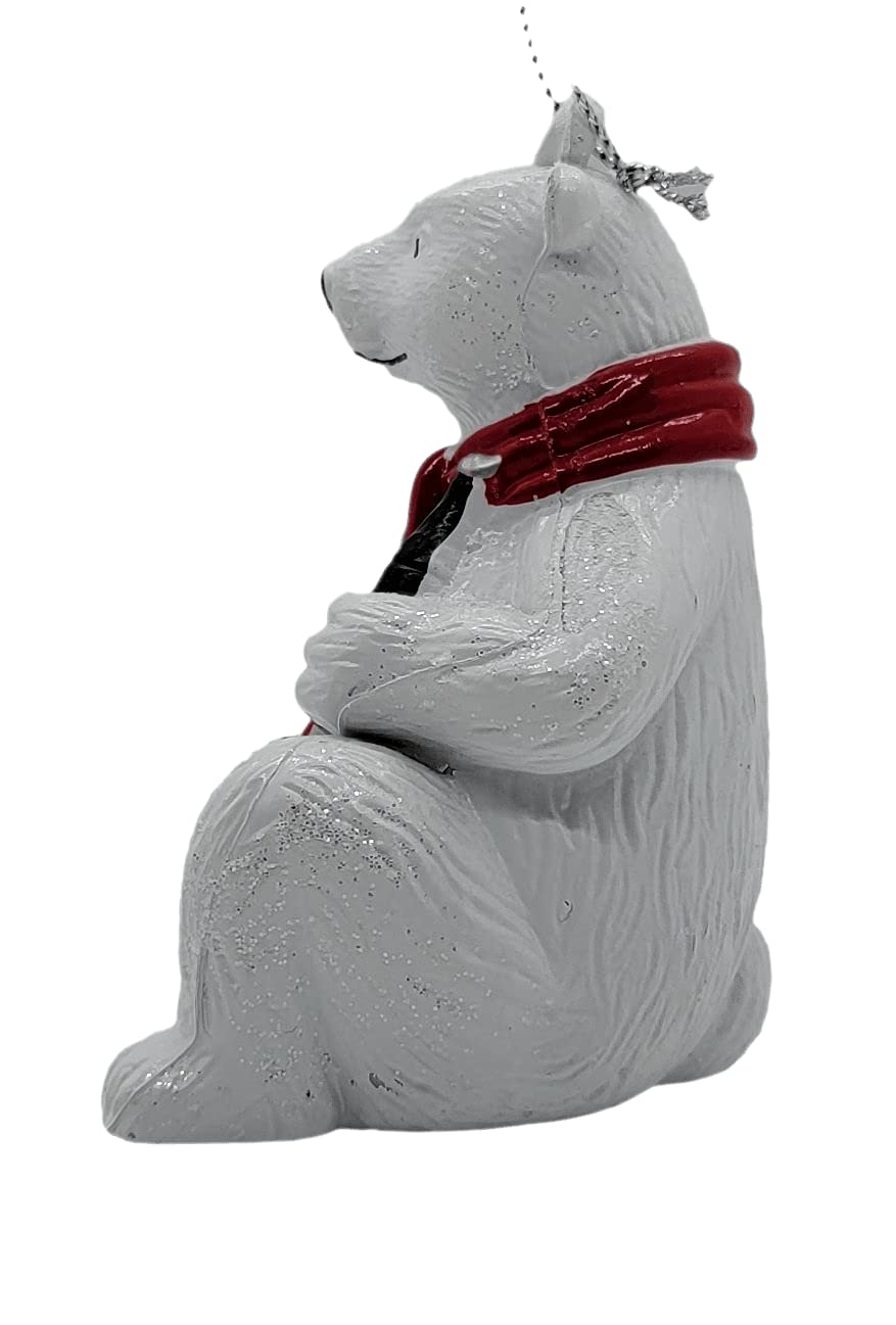 Kurt Adler Coca-Cola Polar Bear with 6 Pack of Bottles Christmas Ornament - Perfect for Holiday Tree Decorations, Gift Giving & Coca-Cola Collectors